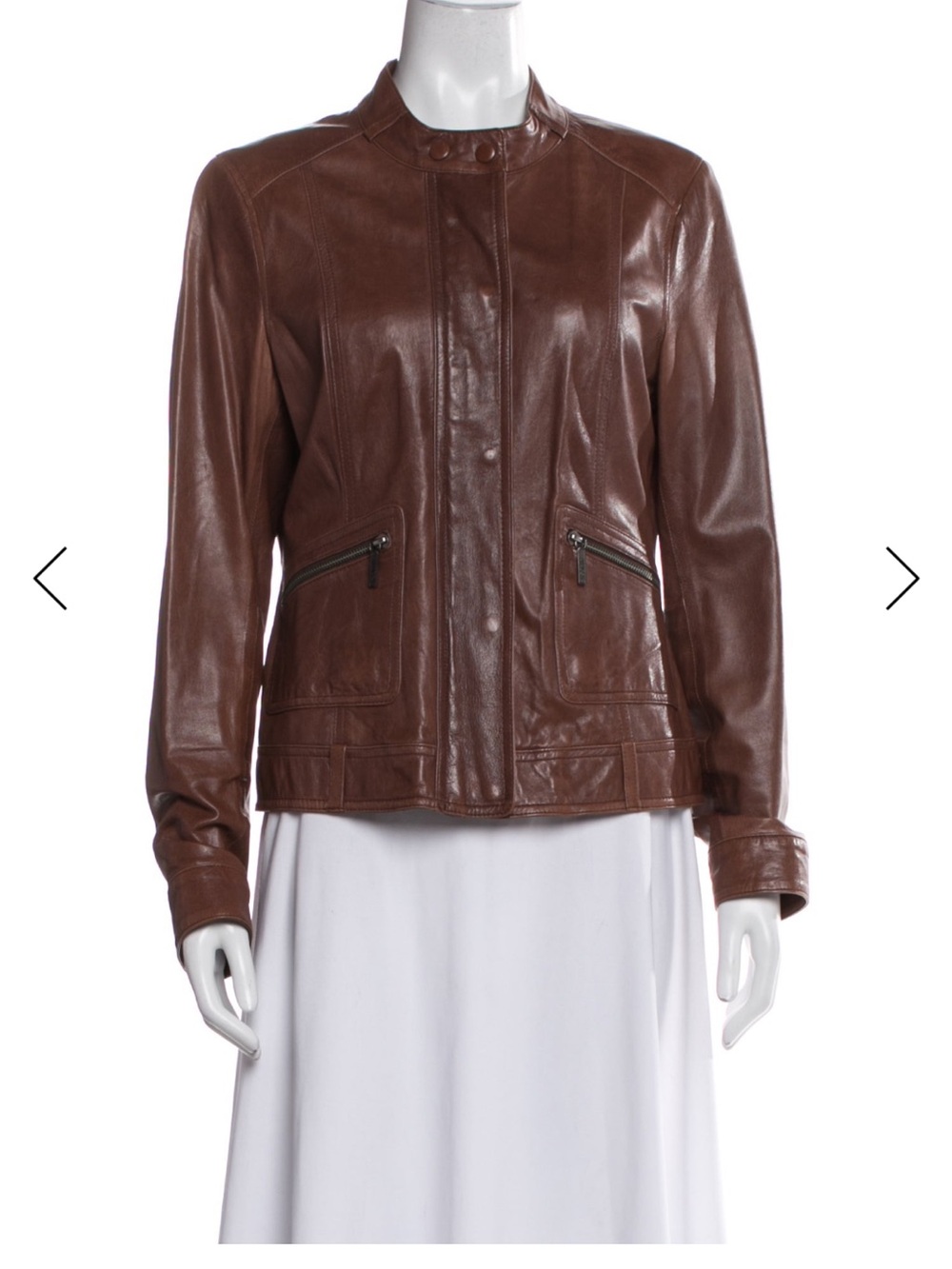 Vince Brown Leather Jacket
